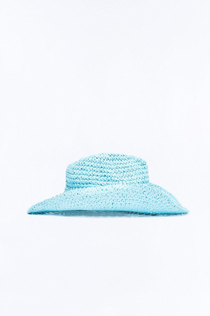 Island Nomad Packable Straw Cowboy Hat - Light Blue