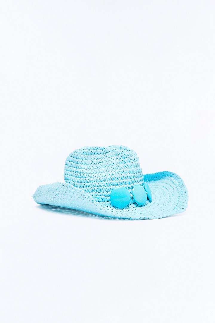 Island Nomad Packable Straw Cowboy Hat - Light Blue