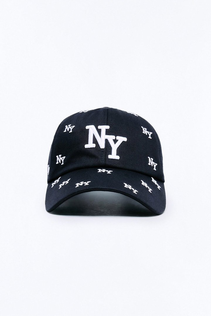 NY On Repeat Baseball Hat - Black/combo