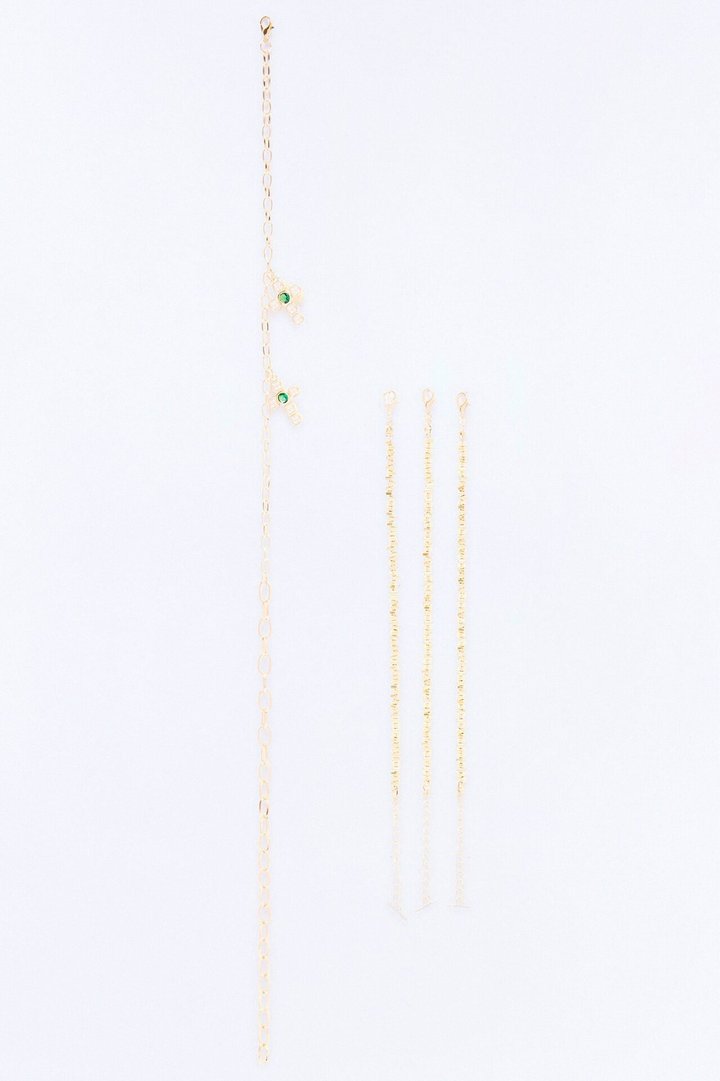 Devoted And Devine 4 Piece Anklet Set - Gold