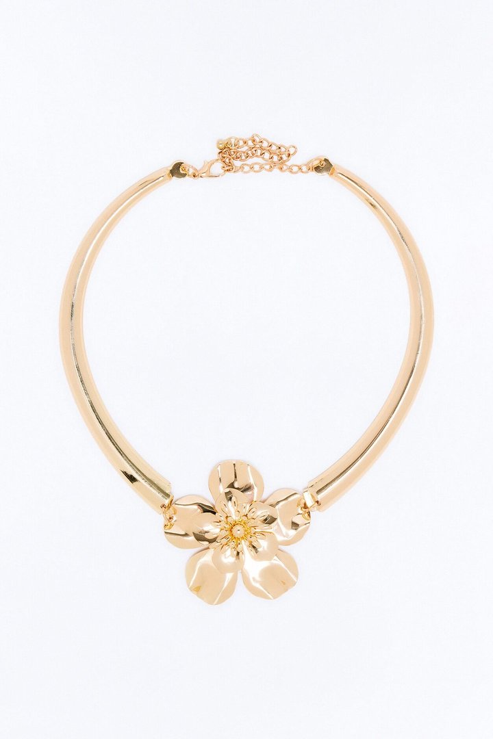 Inner Beauty Floral Choker - Gold