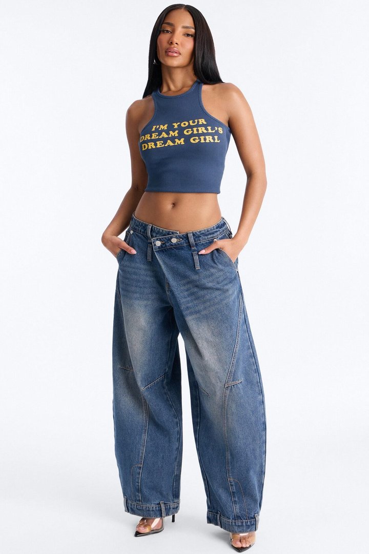 Make A Show Crossover Tinted Jeans - Vintage Wash