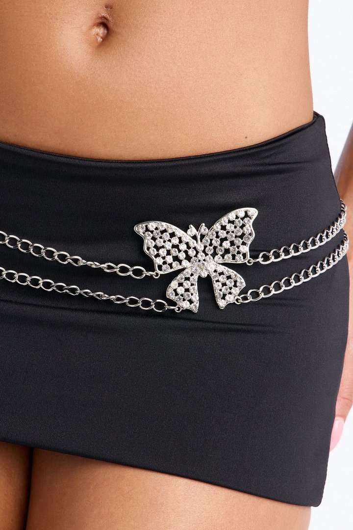 The Butterfly Effect Belly Chain - Silver