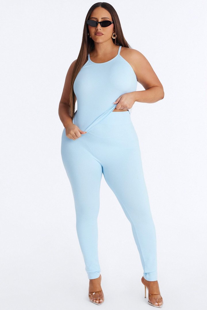 Empowered Performance Seamless Legging Set - Blue