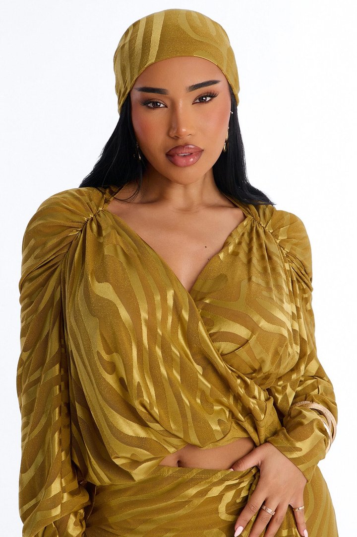 LIANA MESH 4 PIECE SKIRT SET - Chartreuse