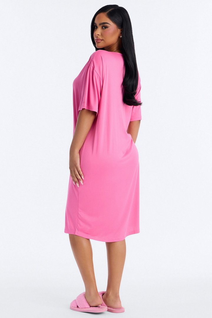 Hot New Bombshell Oversized Sleep Shirt - Hot Pink