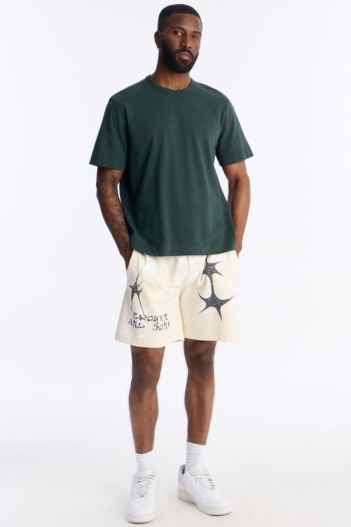 Boxy Soft Washed 250 GSM Tee - Hunter Green