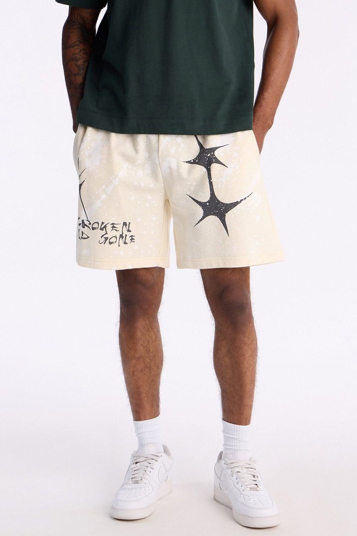 Broken And Gone Sweatshorts - Cream