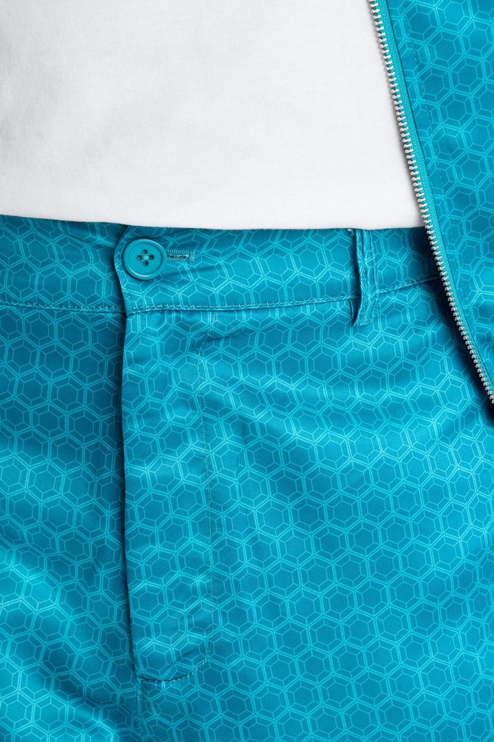 Straight St. Tropez Motif Roped Applique Pant - Blue