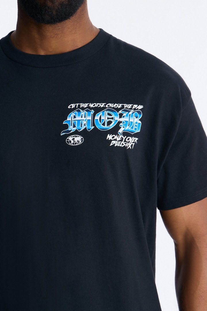 Cut The Noise Oversized Short Sleeve Tee - Black