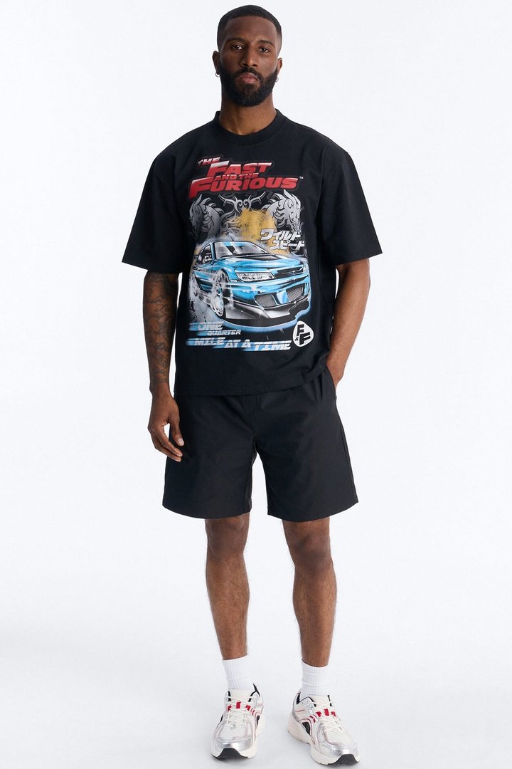 The Fast And Furious One Quarter Mile Short Sleeve Tee - Black