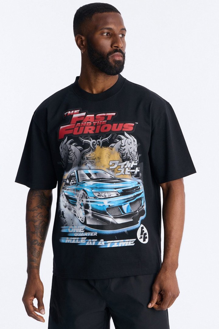 The Fast And Furious One Quarter Mile Short Sleeve Tee - Black