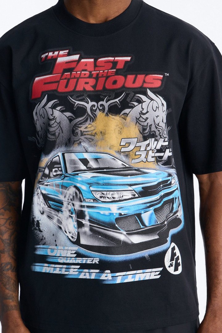 The Fast And Furious One Quarter Mile Short Sleeve Tee - Black
