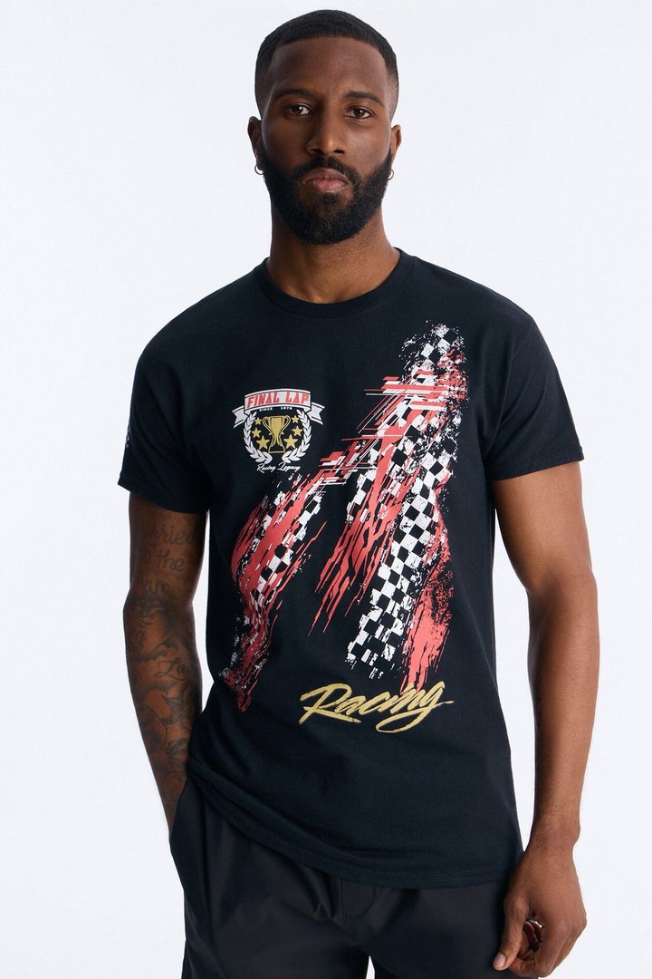 Final Lap Racing Short Sleeve Tee - Black