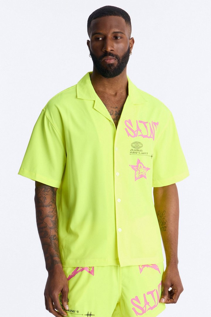 Saints And Stars Button Up Shirt - Yellow