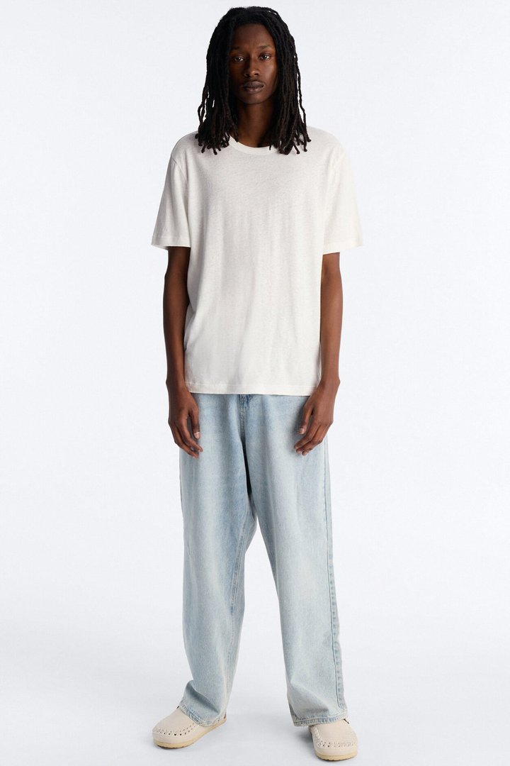 Bahamas Linen Crew Tee - White