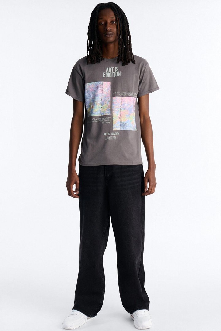 Monet Art Of Emotion Short Sleeve Tee - Charcoal