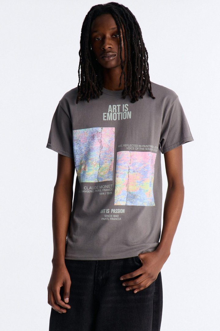 Monet Art Of Emotion Short Sleeve Tee - Charcoal