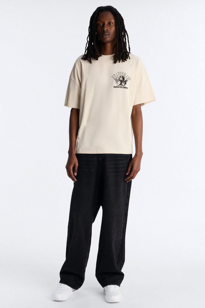 Heaven Made Heavy Weight Boxy Short Sleeve Tee - Off White