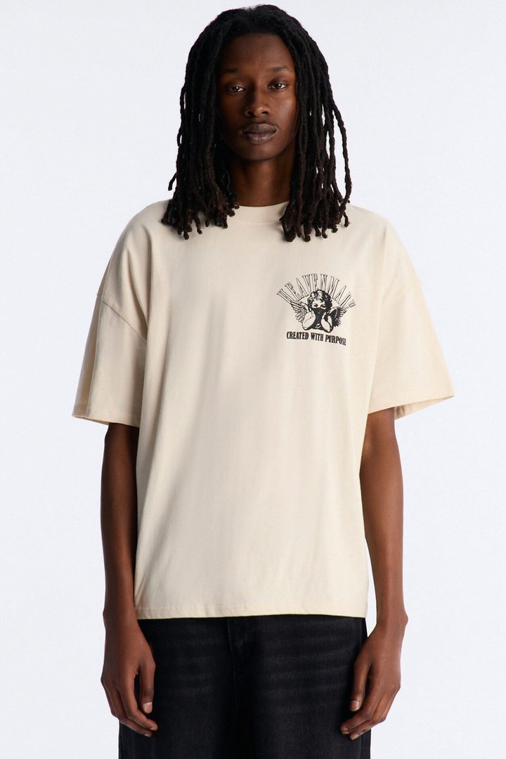 Heaven Made Heavy Weight Boxy Short Sleeve Tee - Off White