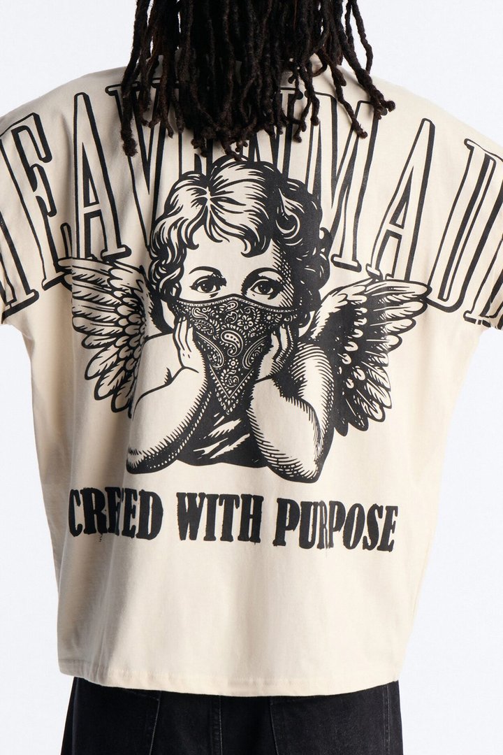 Heaven Made Heavy Weight Boxy Short Sleeve Tee - Off White