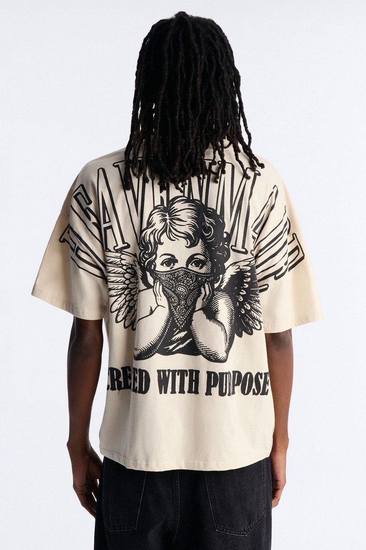 Heaven Made Heavy Weight Boxy Short Sleeve Tee - Off White