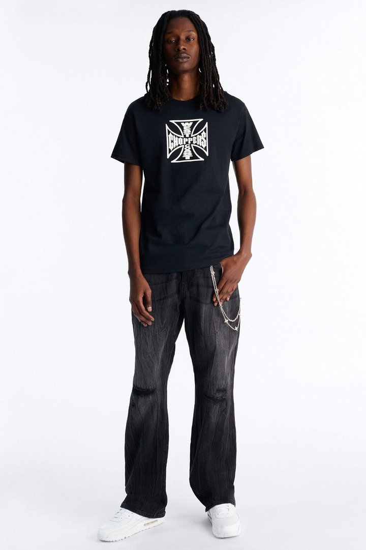 West Coast Choppers Icon Puff Print Short Sleeve Tee - Black
