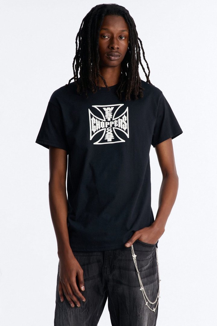 West Coast Choppers Icon Puff Print Short Sleeve Tee - Black
