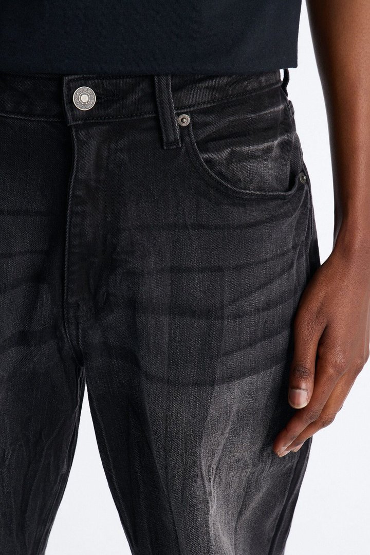 Dreamy Stacked Slim Flare Jeans - Black Wash