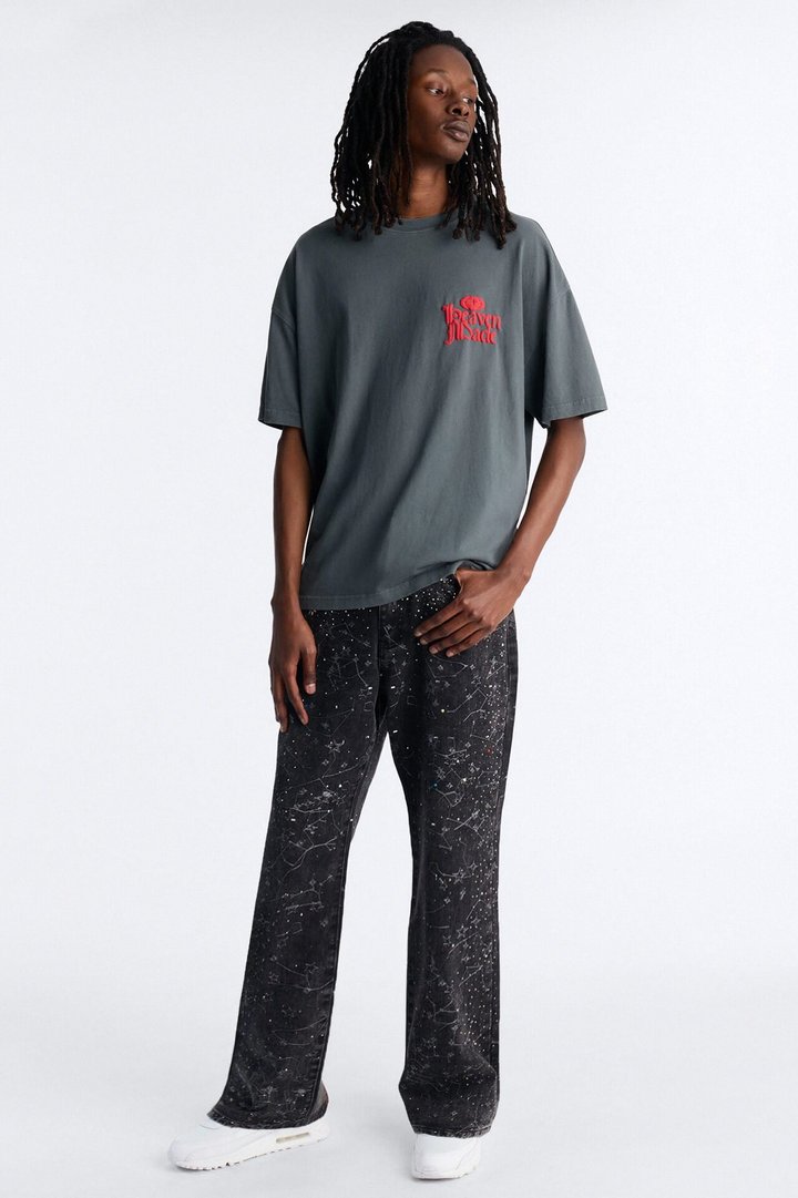 Heaven Made And Crafted Oversized Short Sleeve Tee - Grey
