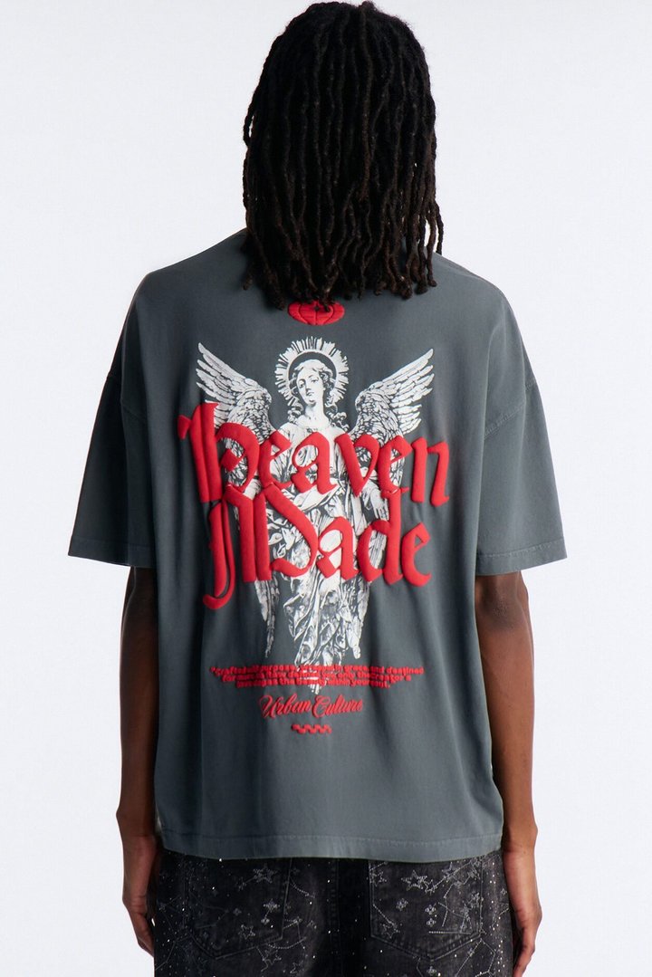 Heaven Made And Crafted Oversized Short Sleeve Tee - Grey