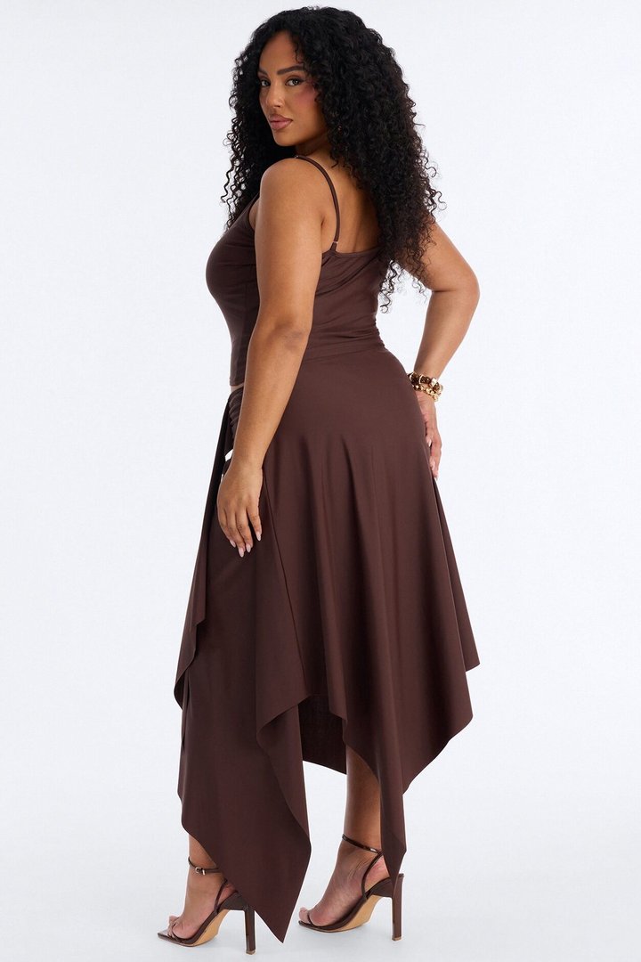 Megan Muse Skirt Set - Brown