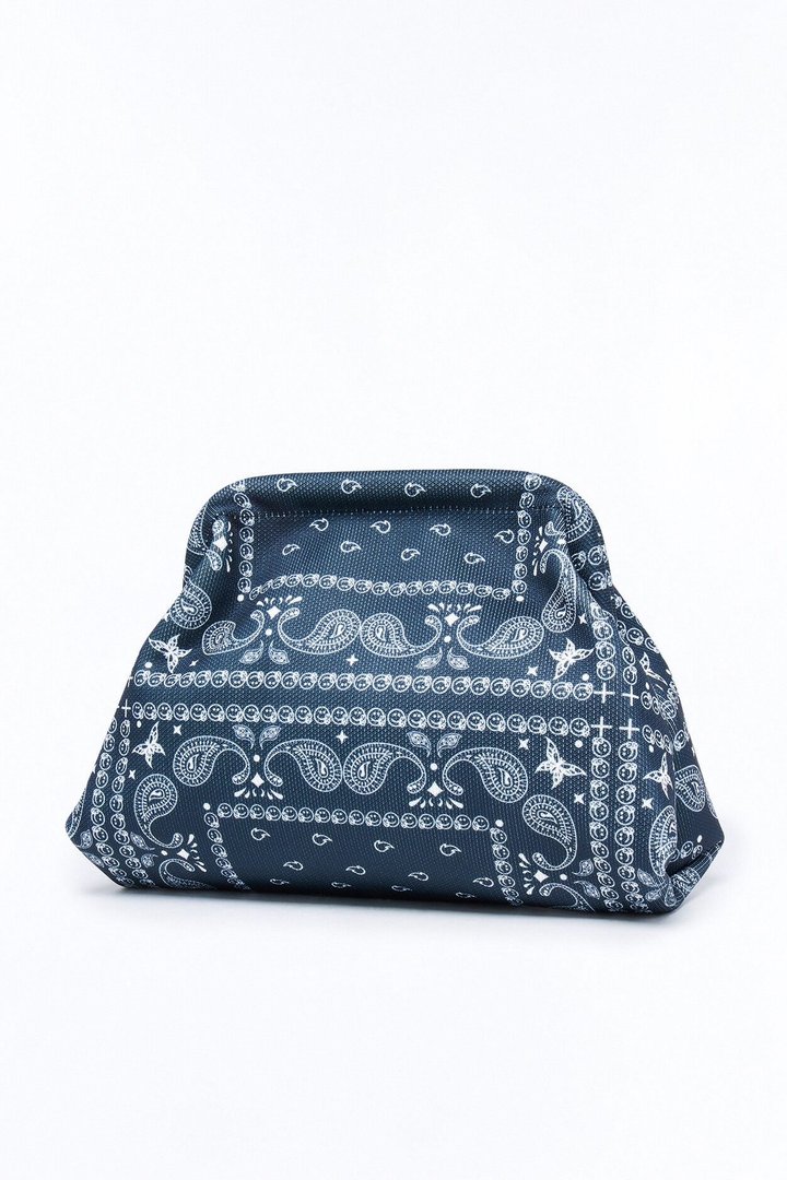 Bandana Chic Clutch - Black/White