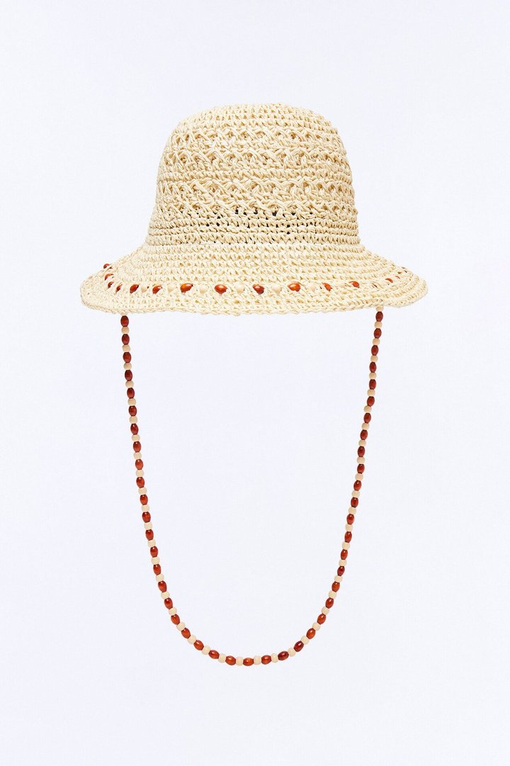 One Day At A Time Straw Bucket Hat - Ivory