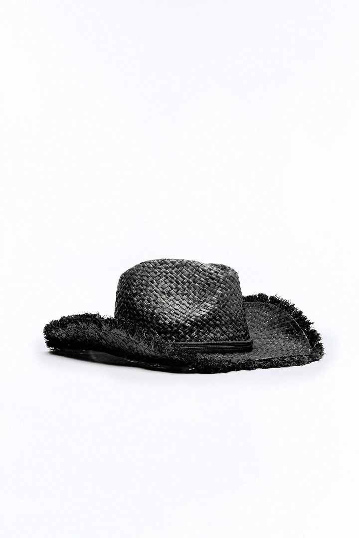 High Noon Straw Cowboy Hat - Black