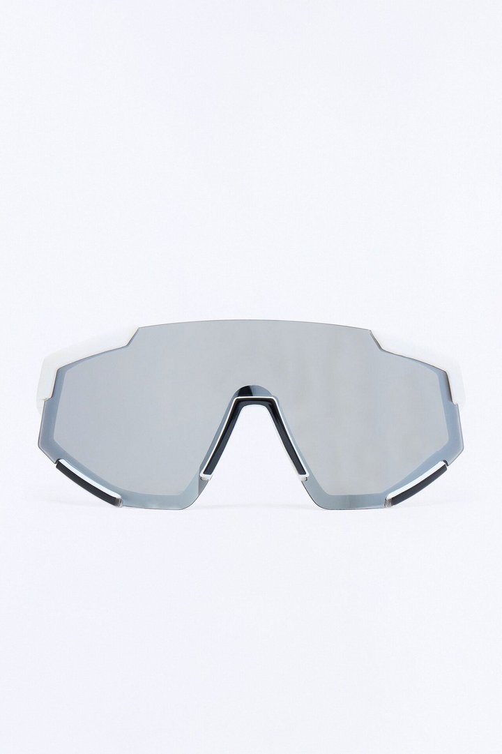 Striving Forward Sport Wrap Sunglasses - Silver/Red