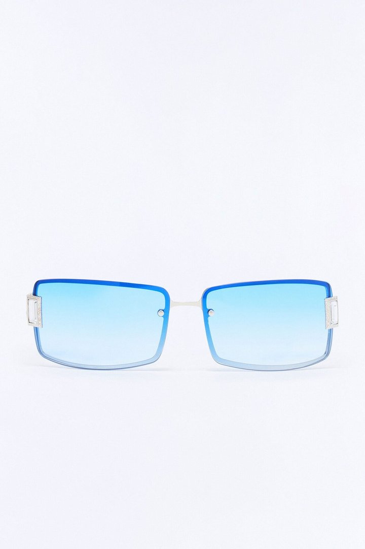 Gridlock Steel Square Sunglasses - Blue