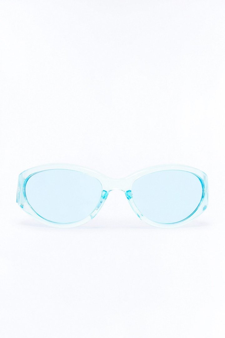 Jelly Bean Shield Sunglasses - Blue