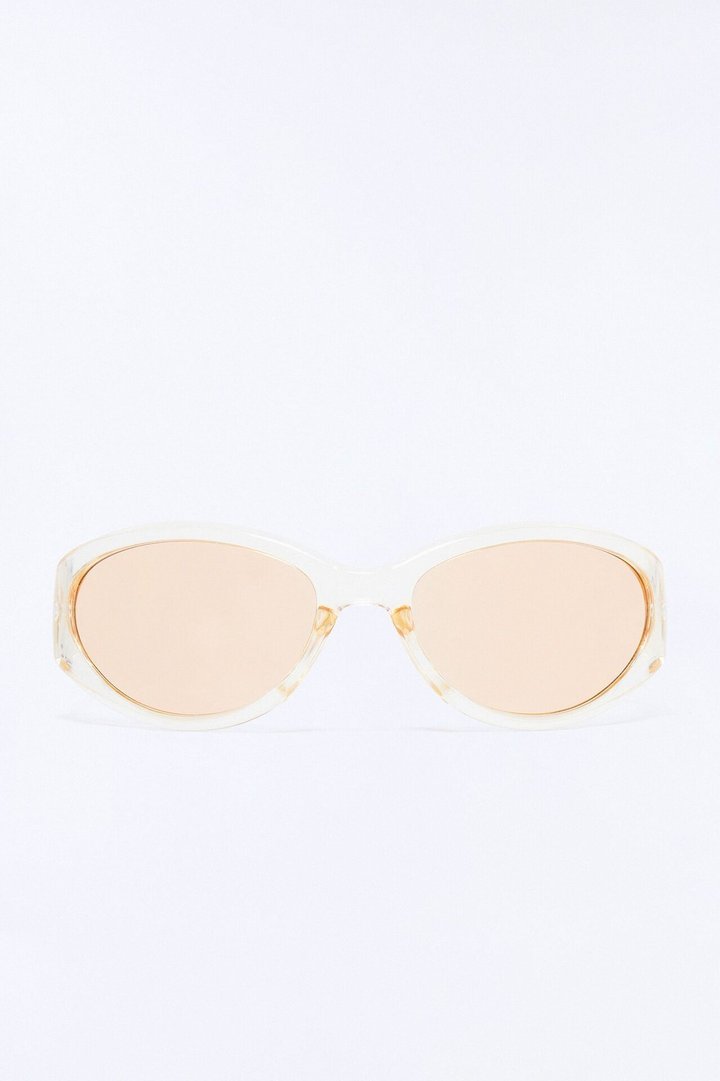 Jelly Bean Shield Sunglasses - Brown