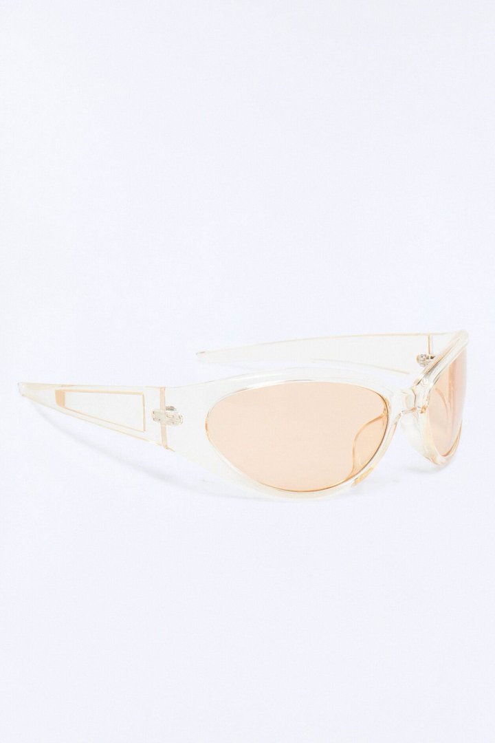 Jelly Bean Shield Sunglasses - Brown