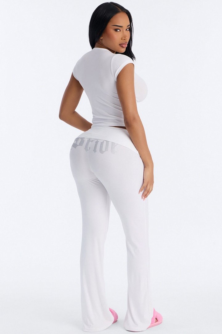 Y2K Bride PJ Pant Set - White