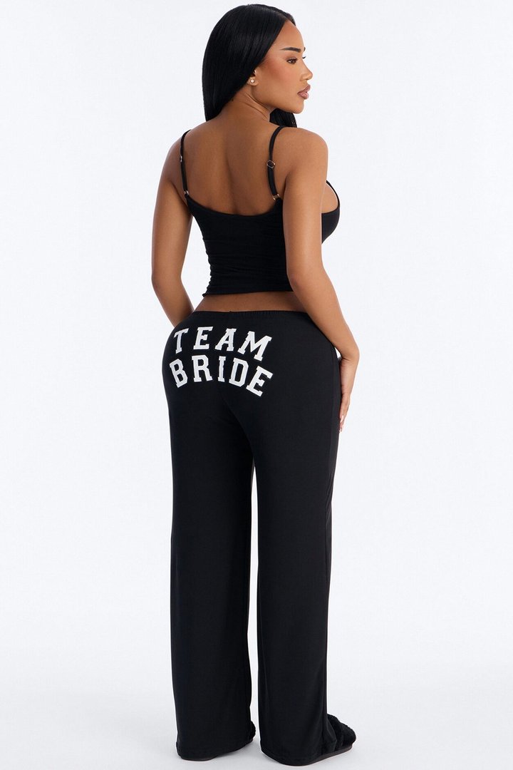 Team Bride Boarding PJ Set - Black