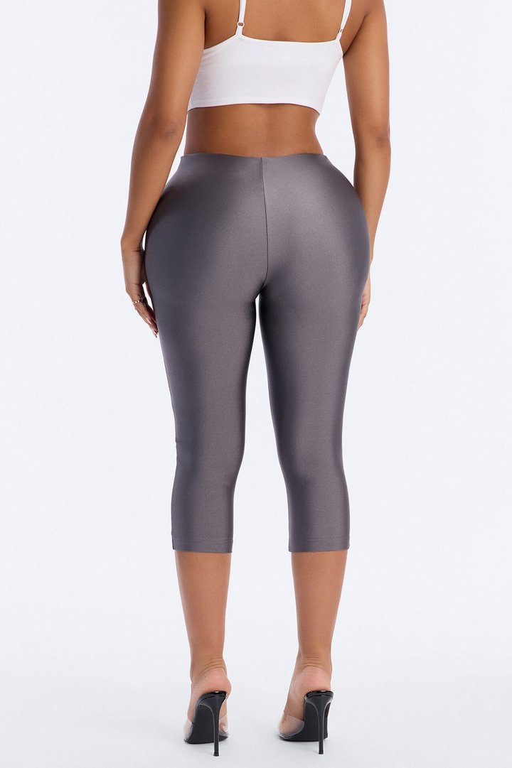Tricot Low Rise Clean Waistband Capri Legging - Charcoal