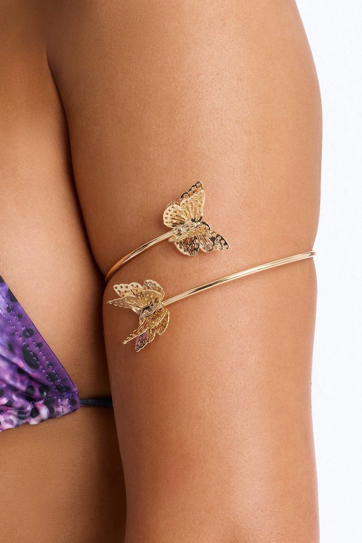 Free Spirit Butterfly Arm Cuff - Gold