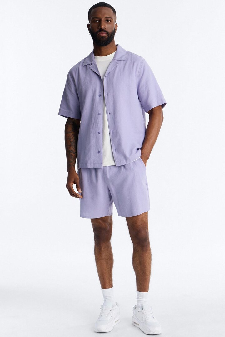 Bahamas Linen Shirt - Lavender