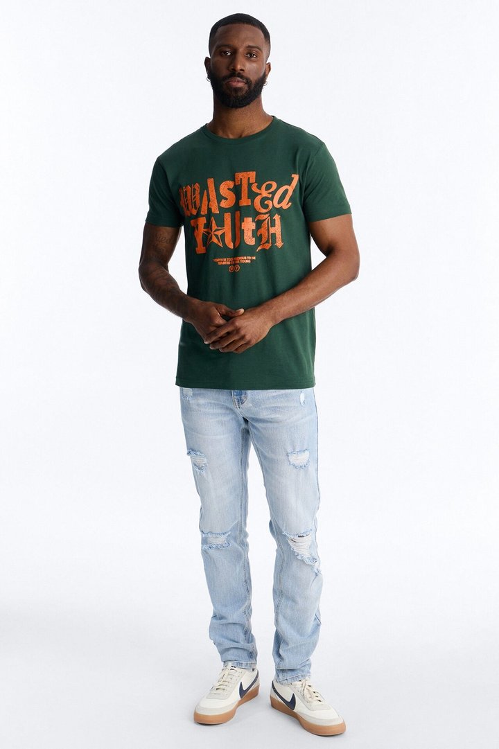 Wasted Youth Rockstar Short Sleeve Tee - Green
