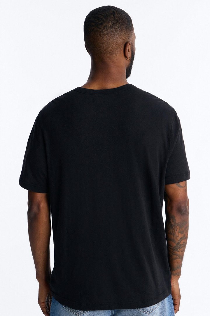 Bahamas Linen Crew Tee - Black