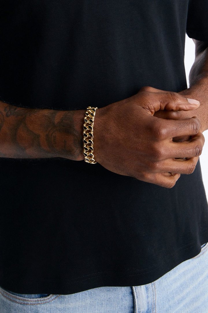 Dark Heat Chain Bracelet - Gold