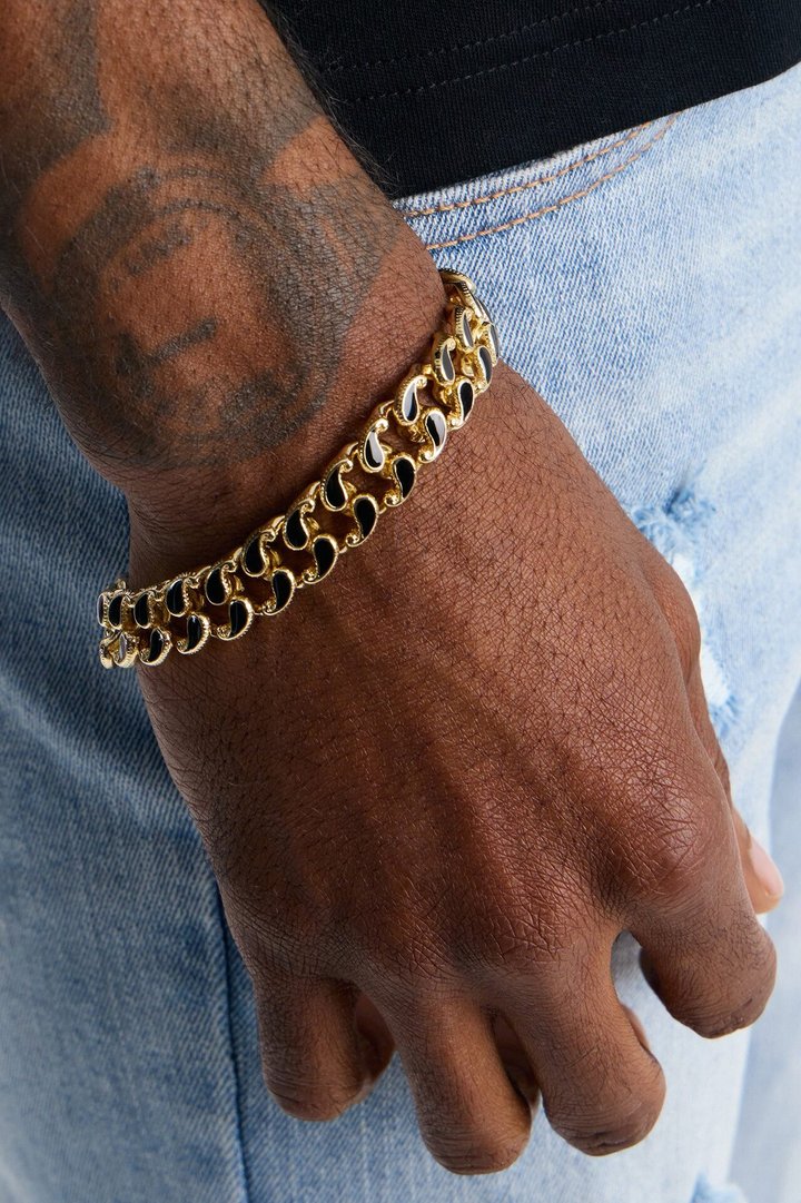 Dark Heat Chain Bracelet - Gold