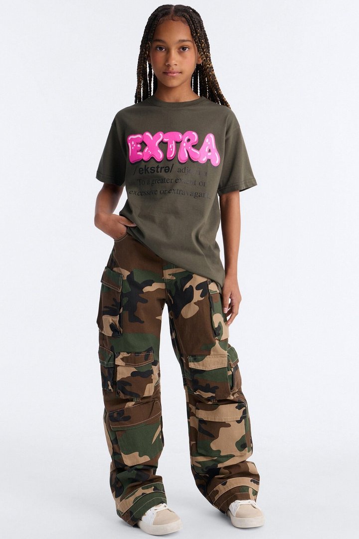 Mini Define Extra Short Sleeve Tee - Olive